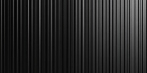 Obraz premium Close-up view of textured vertical black metal surface with parallel ridges creating a sleek pattern and industrial feel