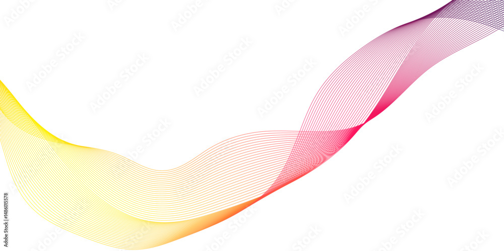 Canvas Prints abstract white background with colorful wavy lines and space for texture for creative design on pink