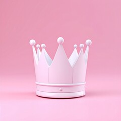 pink crown on pink background