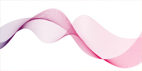 Abstract modern golden or pink wave lines background, abstract colorful wave  with dotted lines on white  design, technology line stripe background.
