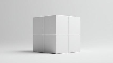 Abstract white cube composition