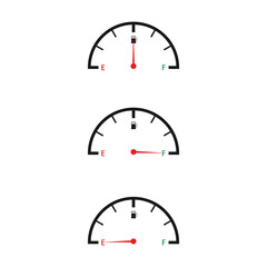 Fuel Indicator Icon Set Vector Design.