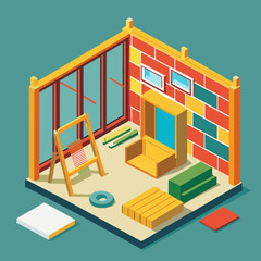 vector isometric house