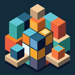 Obraz premium abstract background with cubes