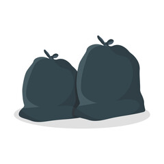 Garbage Bag Icon Vector Design.