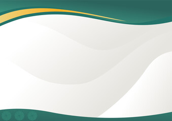 Blank background with green and gold arches looks elegant