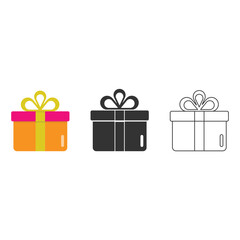 Gift Box Icon Set Vector Design.