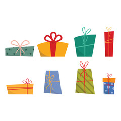 Gift Box Icon Set Vector Design.