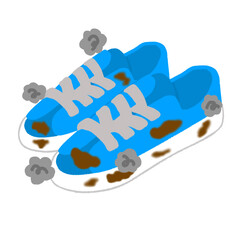 汚れたスニーカー