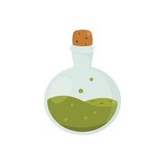 Green Potion Icon Vector Design.