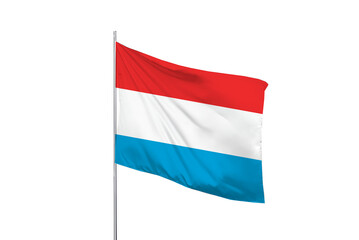 Obraz premium flag of Luxembourg on white background