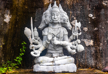 Fototapeta premium Wat Phu Khao Phra Maha Phothisat temple unpainted figures Thailand.
