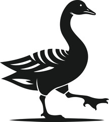 Bird silhouette of a goose vector object design