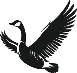 Bird silhouette of a goose vector object design