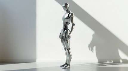 Metallic robot figure