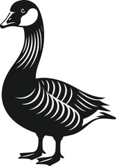 Bird silhouette of a goose vector object design