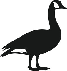 Bird silhouette of a goose vector object design