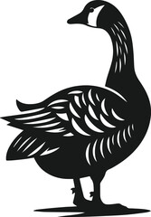 Bird silhouette of a goose vector object design