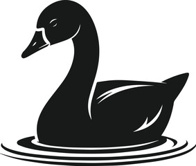 Bird silhouette of a goose vector object design