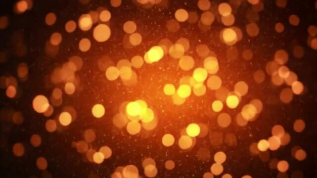 Hot Spark Particles Bokeh Lights Warm Background Loop Christmas Background