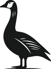 Bird silhouette of a goose vector object design