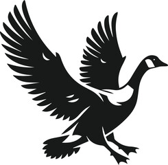Bird silhouette of a goose vector object design
