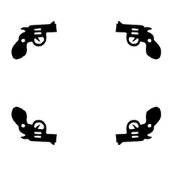 vector illustration of a gun