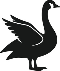 Bird silhouette of a goose vector object design