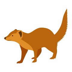 Mongoose animal flat illustration. Design image