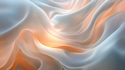 Obraz premium Abstract flowing fabric, soft waves, light and shadow.