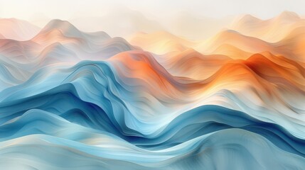 Fototapeta premium A soothing gradient background in soft aqua and warm sand tones, seamless color flow, subtle glossy highlights, modern and stylish, great for branding visuals