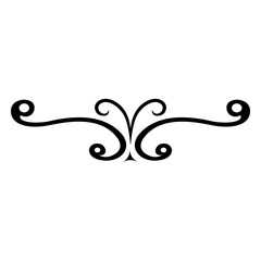 Pink curly swirls decoration