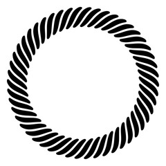 Circle twisted rope frame