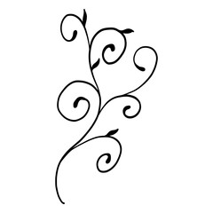 Ornament floral swirling stroke