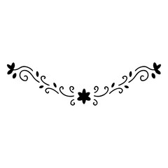 Floral divider simple thin ornament