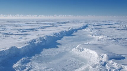 Ultra quality image of sea of a Powder Blue Ice with Trails of White.