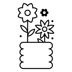 Green vase with flowers