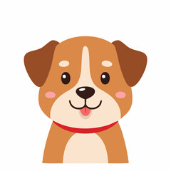 Cute Dog Vector Illustration in Minimal Style – Simple Cartoon Puppy Design for Kids and Decor
