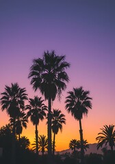 Twilight Palms AI Generated