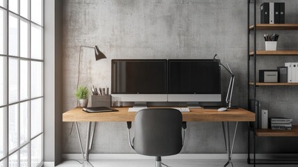 Modern workspace interior