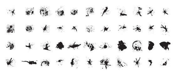 Set of Black Splashes