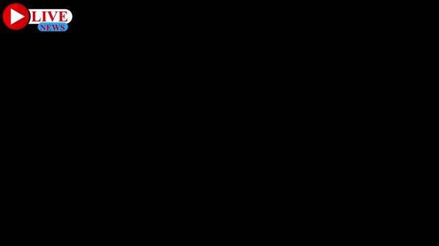 Live news intro animation with dynamic headlines, digital globe, and modern HUD elements on dark background, perfect for breaking news, journalism, media channels, TV, and broadcast intros