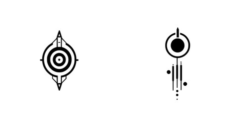 Intricate vector illustration icons featuring geometric patterns and abstract designs for artistic projects