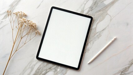 Blank Tablet Screen Mockup  Elegant Design for Digital Projects