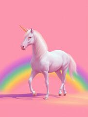 vibrant and whimsical depiction of a unicorn, blending fantasy and charm.