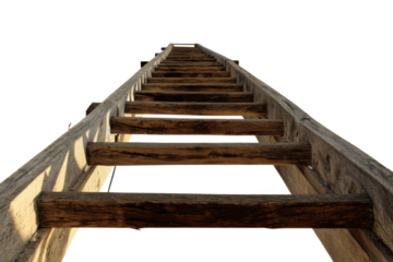Ascending Wooden Ladder Reaching for the Sky A Symbol of Progress and Ambition
