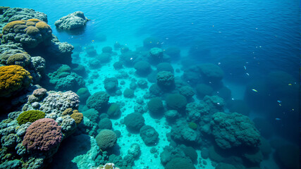 Vibrant Coral Reef with Marine Biodiversity