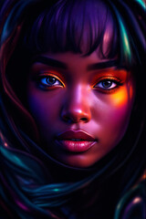 portrait of a girl with dark hair