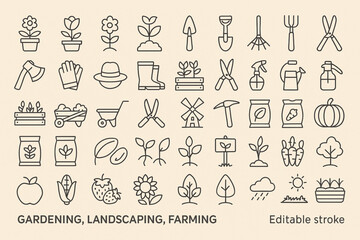 food icons set 40