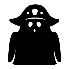 Pirate Ghost Icon Illustration Symbolizing Halloween and Spooky Holiday Spirit
